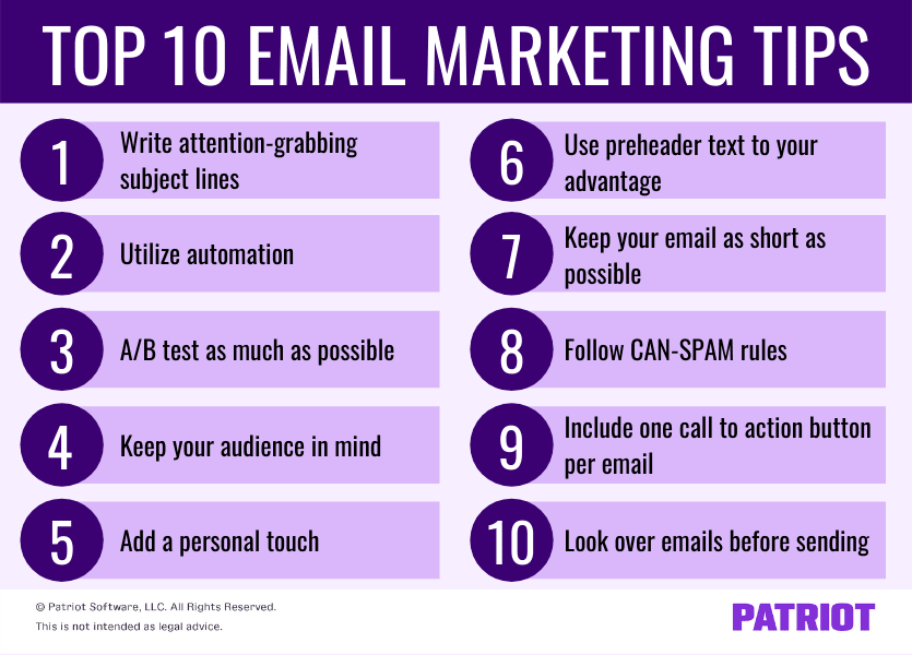 email marketing tips for small business