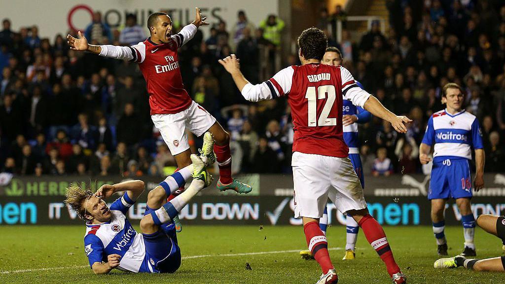 Arsenal taking on Reading in League Cup game in 2012