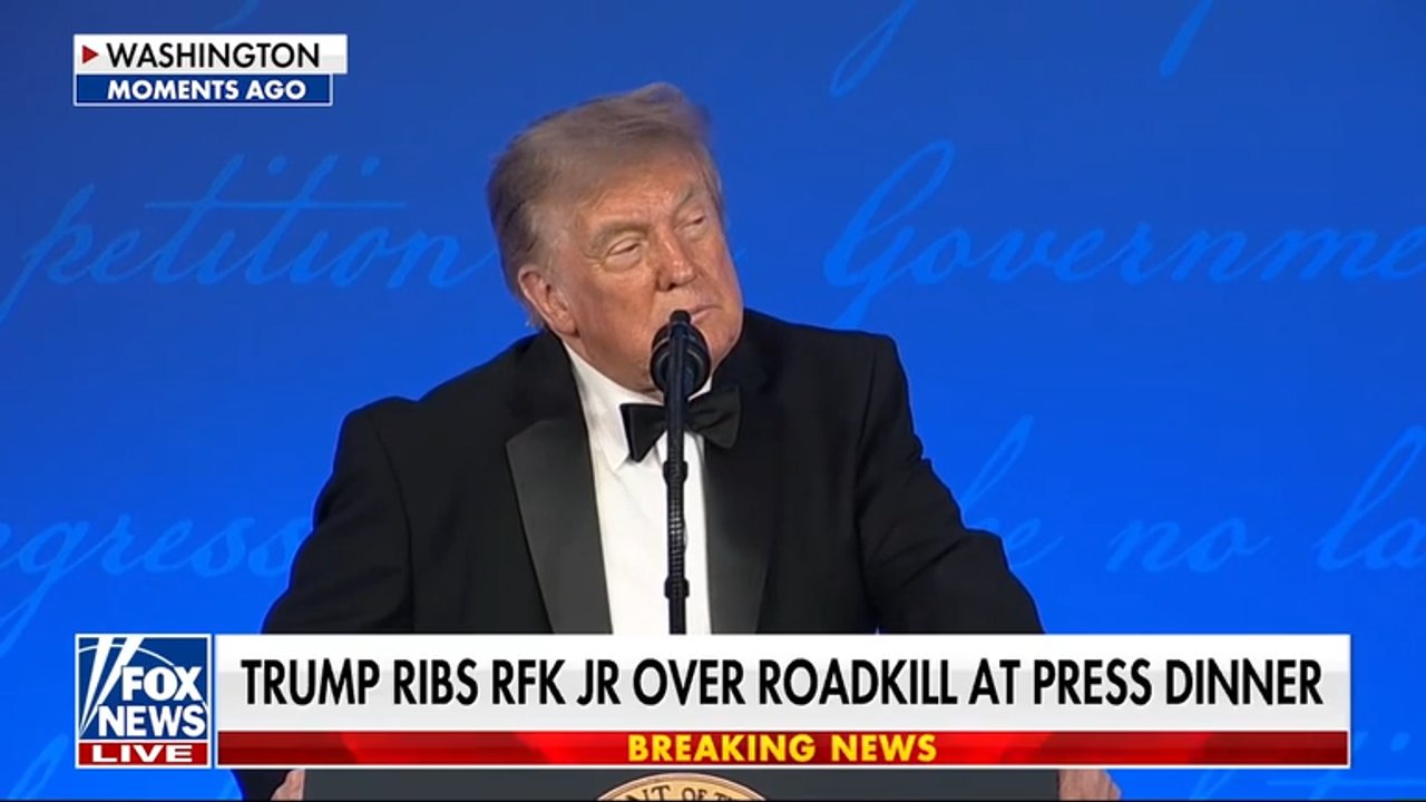 Fox News’ Christina Coleman joins ‘Fox News @ Night’ to break down President Donald Trump’s many jokes during the White House Correspondents Association Dinner, including one targeting late-night television hosts.