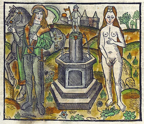 Alamy A 1491 illustration from History of the Beautiful Mélusine, a legend in which a human male marries a fairy spirit (Credit: Alamy)