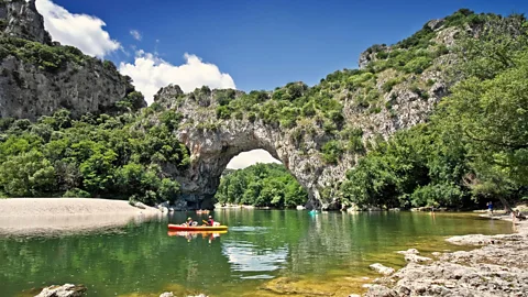 Getty Images The Pont d'Arc can be explored in a kayak (Credit: Getty Images)