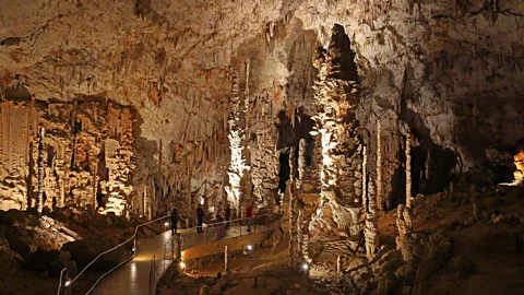 Alamy The Aven d'Orgnac cave extends nearly 121m below ground (Credit: Alamy)