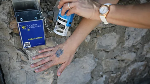 Ivan Vuković Hikers can collect stamps as they travel along the Camino (Credit: Ivan Vuković)