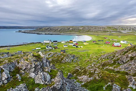 Getty Images Hamningberg marks the end of Norway's Varanger Scentic Route, where an abandoned fishing village overlooks the Barents Sea (Credit: Getty Images)