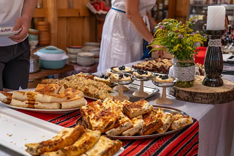 Martin Mark Menus vary from cafe to cafe, with some serving local specialties and others offering family favourites (Credit: Martin Mark)